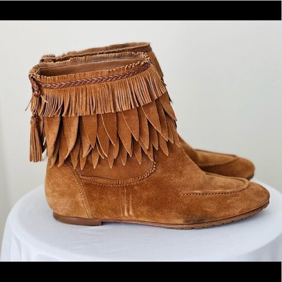 Aquazzura Tiger Lily Booties, Cognac-RETAILS FOR $840!!! Great price! - Picture 4 of 9